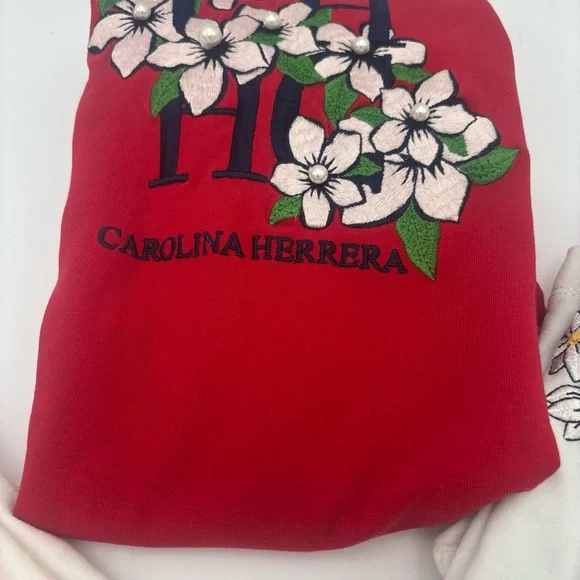 Carolina Herrera Red and White Skirt Set - Picture 3 of 16